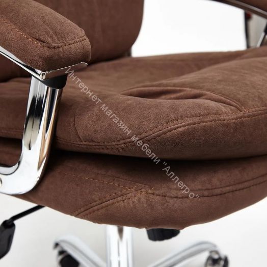 Кресло SOFTY LUX флок, коричневый, 6