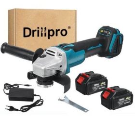 Болгарка УШМ аккумуляторная Drillpro 18V, регулировка оборотов, бесщеточная, c 2 АКБ