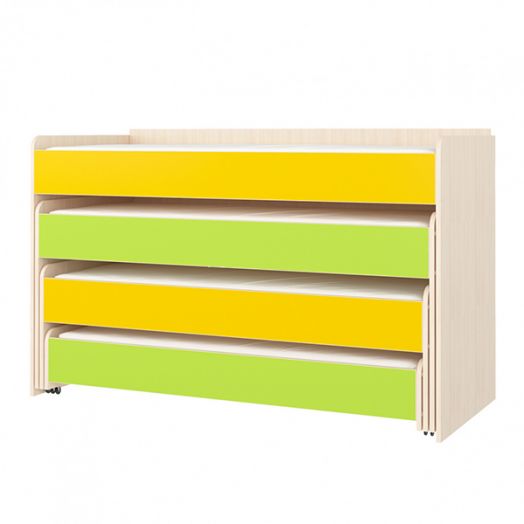 РСН-0049 Кровать четырехъярусная трансформер выкатная (1482x674x965 мм)