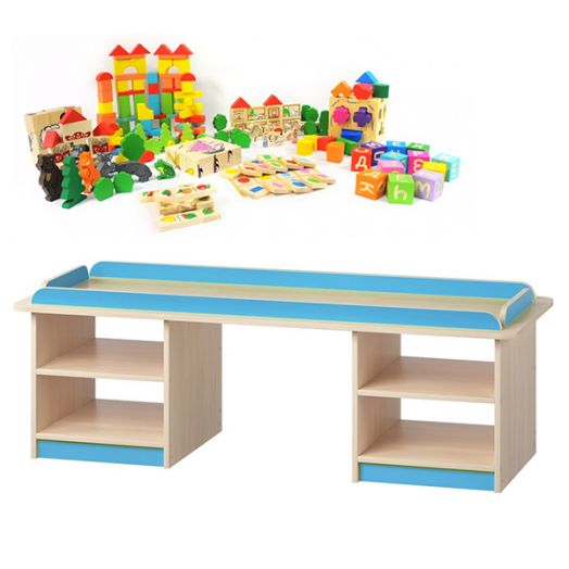 РСН-0085 Стол дидактический "Эконом" малый с игрушками (1200x480x465 мм)