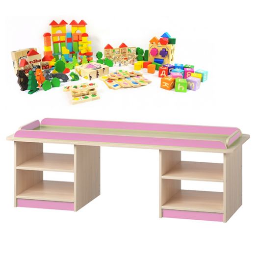 РСН-0084 Стол дидактический "Эконом" стандарт с игрушками (1520x600x515 мм)