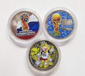 25 рублей ФИФА 3шт - 1,2,3 выпуски. ЦВЕТНАЯ ЭМАЛЬ №1