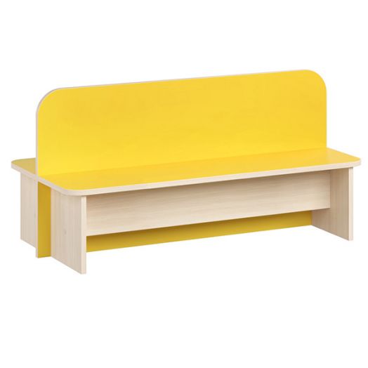 РСН-0100-05 Скамья Детская двухсторонняя Цвет Жёлтый (1000x500x500 мм)
