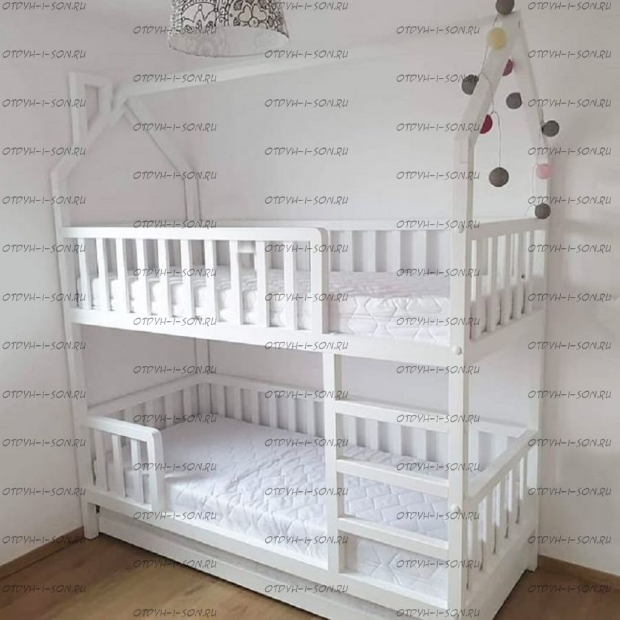 Кровать двухъярусная Домик Standard №15++