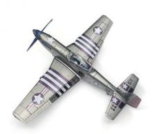 Цветная сборная модель самолета MUSTANG P-51D Fighter 4D 1:48 Серая раскраска