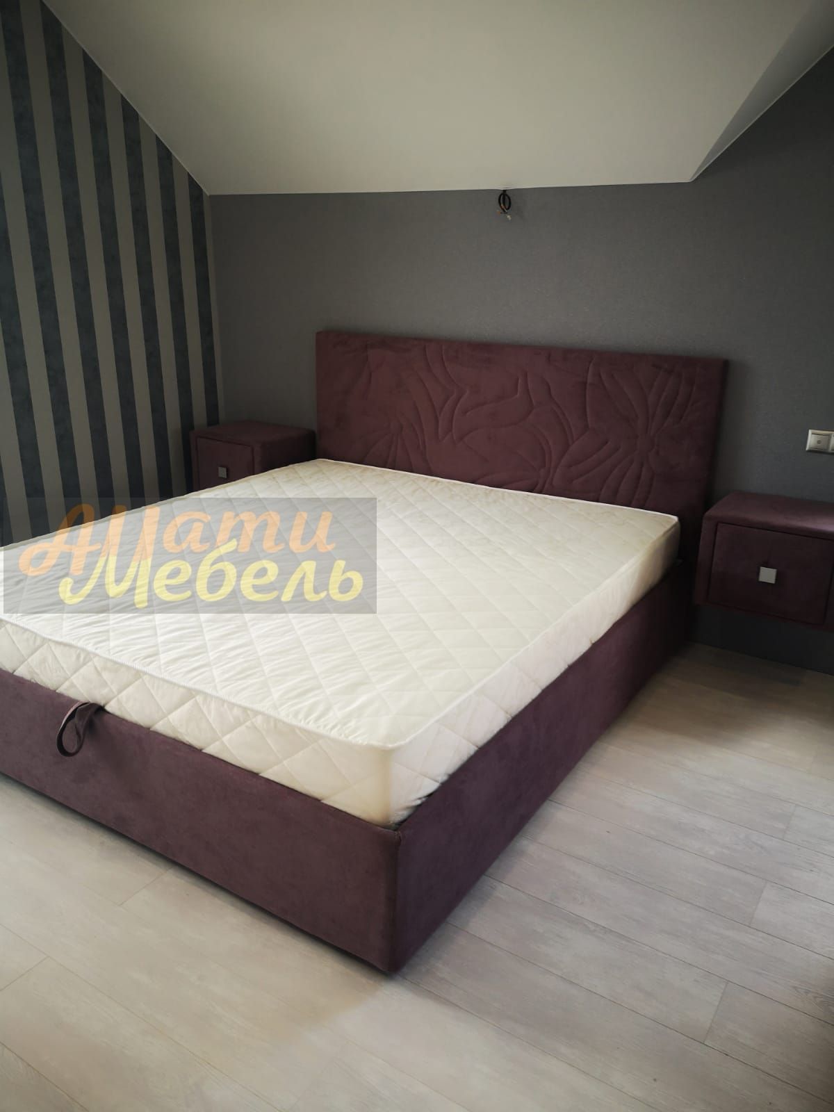 кровать Эльза 1800*2000 с п/м   + подвесные тумбы