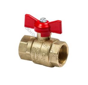 КРАН  шар.  !ЖЕЛТЫЙ! AQUALINK  1" ВР-ВР БАБОЧКА