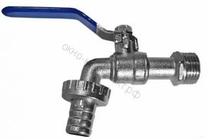 Кран  шар. 3/4" (Ду20) РЫЧАГ НР (Белый)