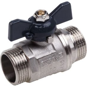 КРАН  шар. AQUALINK 1/2"  НР-НР БАБОЧКА (никелированный)