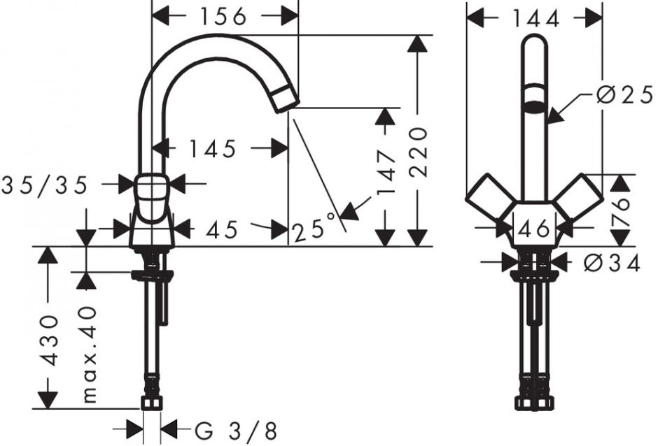 Смеситель Hansgrohe Logis для раковины 71221000 ФОТО