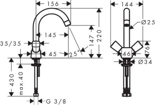 Смеситель Hansgrohe Logis для раковины 71221000 ФОТО