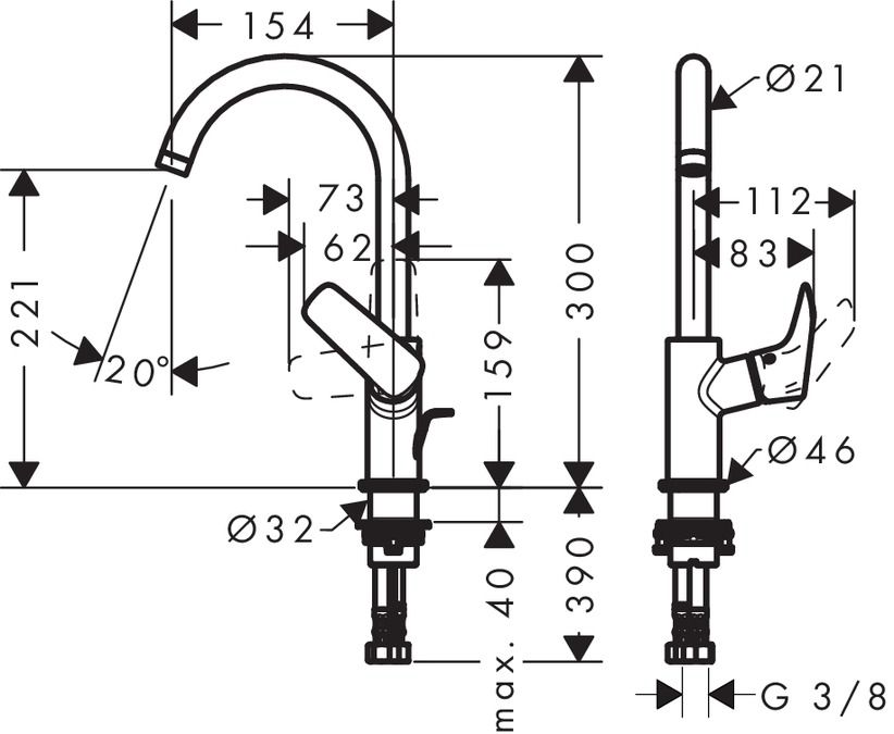 Смеситель Hansgrohe Logis для раковины 71130000 ФОТО