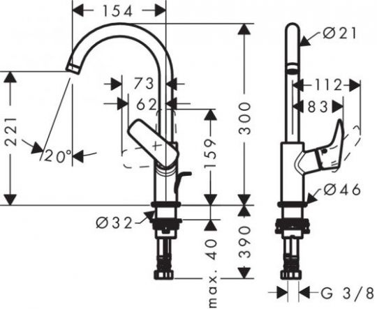 Смеситель Hansgrohe Logis для раковины 71130000 ФОТО