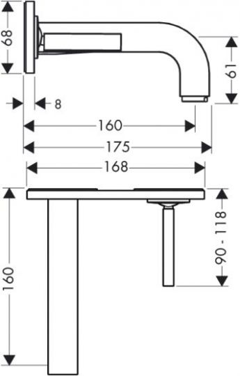 Смеситель Hansgrohe AXOR Citterio для раковины 39112000 ФОТО