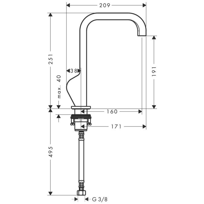 Смеситель Hansgrohe AXOR Citterio для раковины 39037000 ФОТО