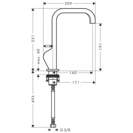 Смеситель Hansgrohe AXOR Citterio для раковины 39037000 ФОТО