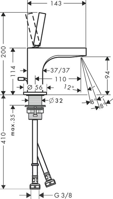 Смеситель Hansgrohe AXOR Citterio для раковины 39035000 ФОТО