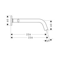 Смеситель Hansgrohe AXOR Citterio M для раковины 34315000 схема 1