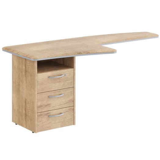 DIONI Брифинг-приставка боковая с тумбой левая DB 1880(L)