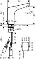 Смеситель Hansgrohe Focus сенсорный для раковины 31172000 схема 1