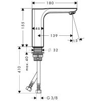 Смеситель Hansgrohe AXOR Urquiola для раковины 11021000 схема 1