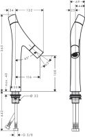 Смеситель Hansgrohe AXOR Starck Organic для раковины 12012000 схема 1