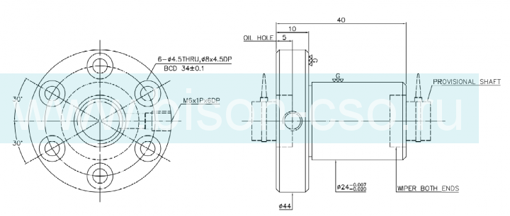 Гайка ШВП Hiwin R12-4T3-FSI