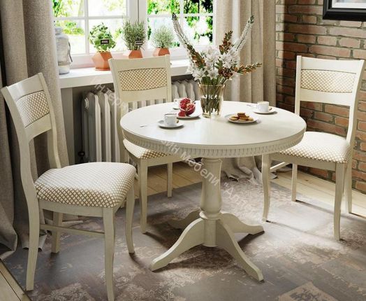 Стол обеденный «Орландо Т1» Исп.2 (Белый матовый)