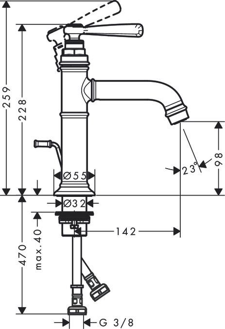 Смеситель Hansgrohe AXOR Montreux для раковины 16515820 ФОТО