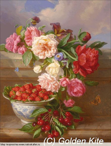 Набор для вышивания "2192 Still Life with Roses and Strawberries"