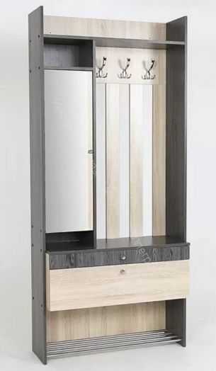 Модульная прихожая Гретта (Ясень Черный/Дуб Сонома)