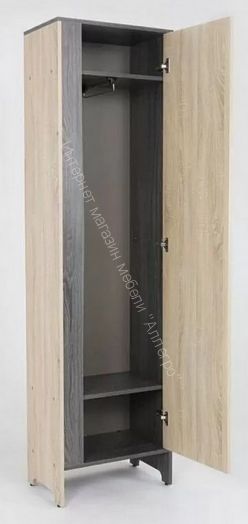 Шкаф Гретта 3 (Ясень Черный/Дуб Сонома)