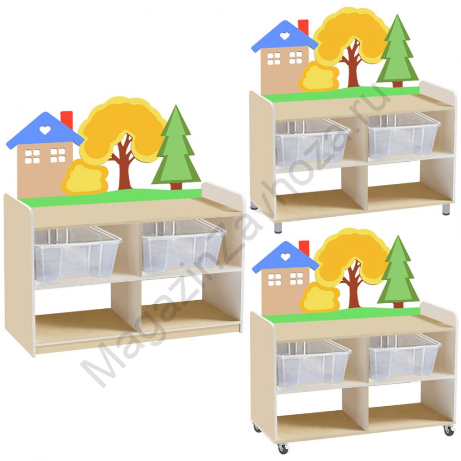 ТУМБА ДЛЯ ИГРУШЕК И ПОСОБИЙ 20 С КОНТЕЙНЕРАМИ