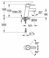 Смеситель Grohe Concetto New для раковины 3220410E схема 4