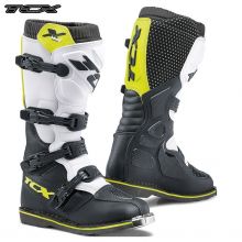 Мотоботы TCX X-Blast, бело-чёрно-жёлтые