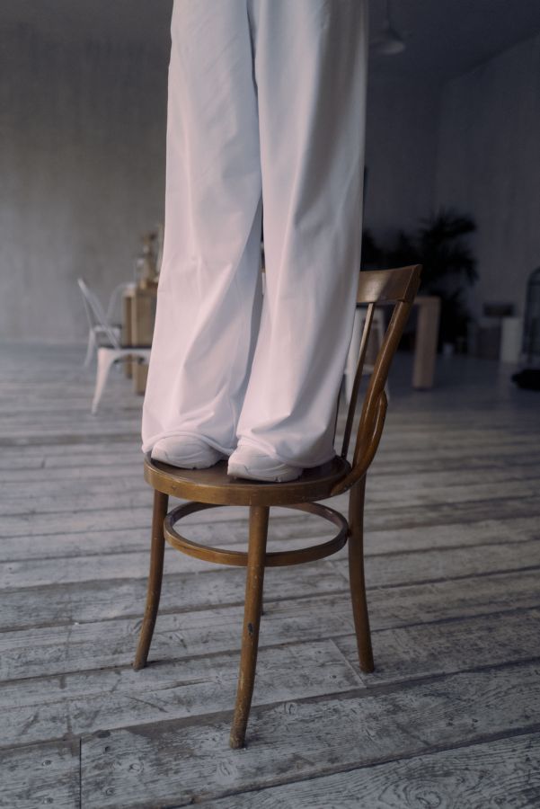 Брюки оверсайз белые