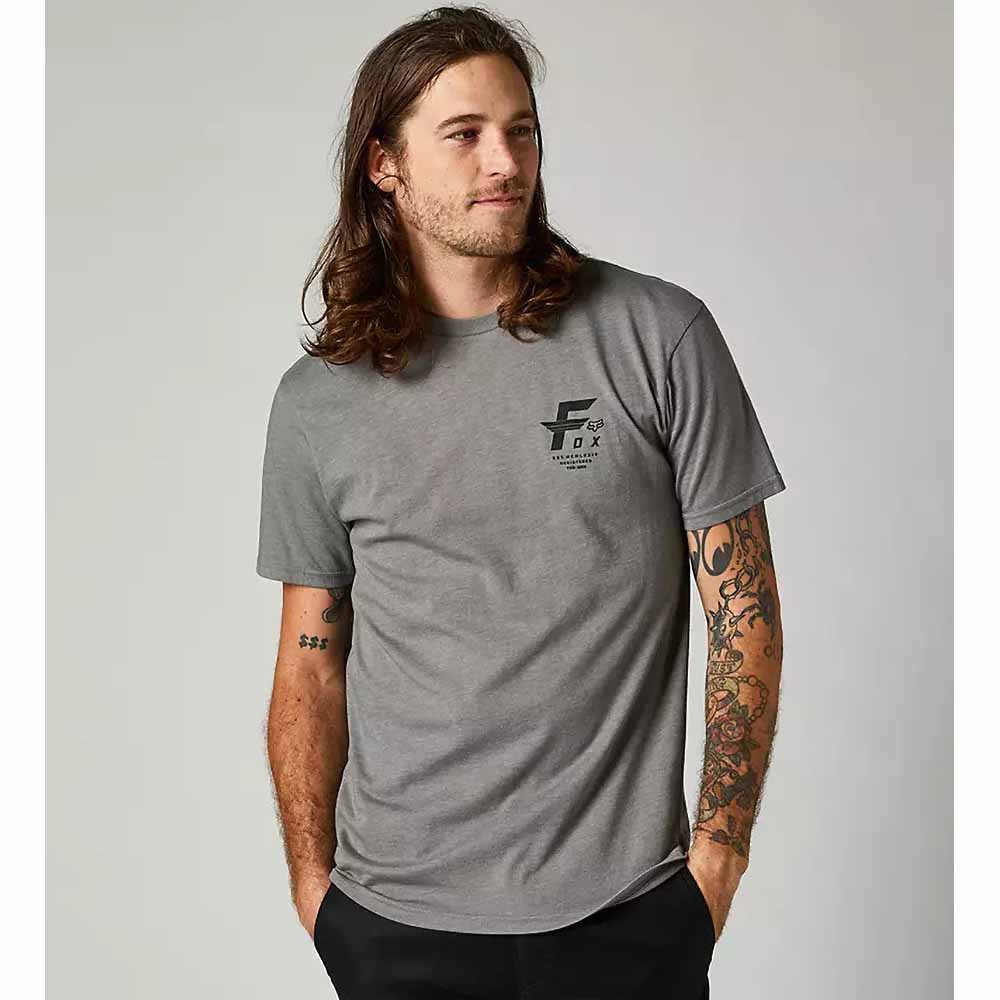 Fox Big F SS Premium Tee Heather Graphite футболка