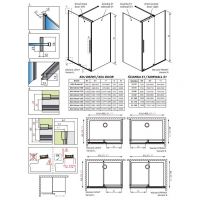 Душевой уголок Radaway Furo KDJ с раздвижной дверью схема 2