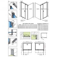 Закрытое душевое ограждение Radaway Nes 8 KDS I с распашной дверью схема 2