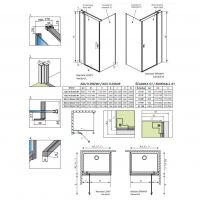 Душевой уголок Radaway Nes KDJ II с распашной дверью схема 2