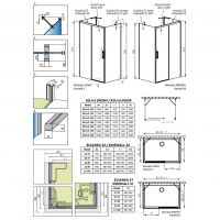 Душевое ограждение с раздвижной дверью Radaway Idea KDJ+S схема 2