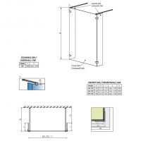 Перегородка душевая Walk-in Radaway Euphoria I схема 2