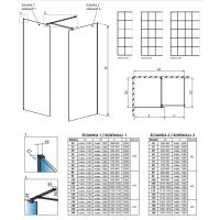 Решетчатая стеклянная душевая перегородка Walk-in Radaway Modo X Black III Factory схема 2