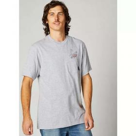 Fox Fast Lane SS Pocket Tee Light Heather Grey футболка