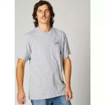Fox Fast Lane SS Pocket Tee Light Heather Grey футболка