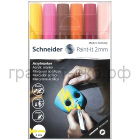 Маркеры акриловые Schneider Paint-It 310 2мм 6шт. ассорти 120197