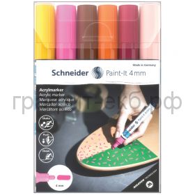 Маркеры акриловые Schneider Paint-It 310 4мм 6шт. ассорти 120297