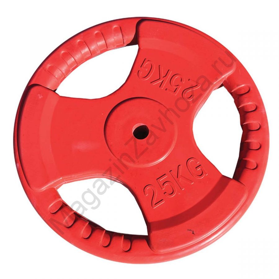 Диск обрезиненный ZSO цветной 3 HANDLE D-26, 25 кг