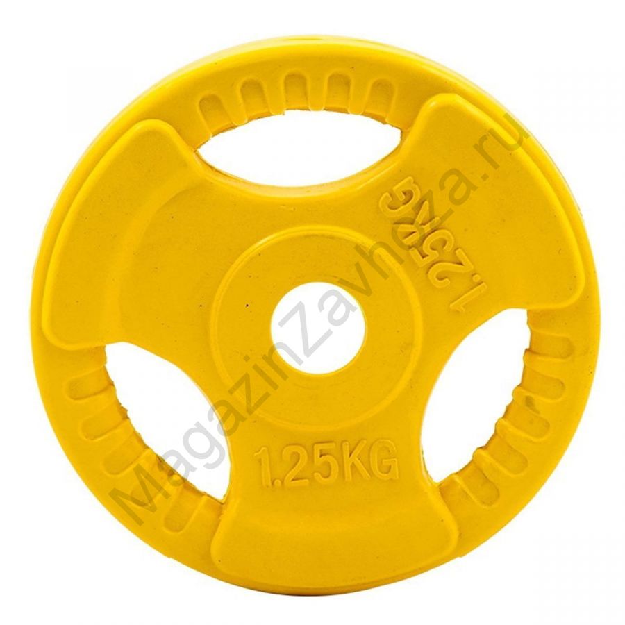 Диск обрезиненный ZSO цветной 3 HANDLE D-26,  1,25 кг