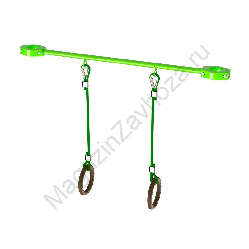 W108 Перекладина 1200 мм с гимнастическими  кольцами Zavodsporta